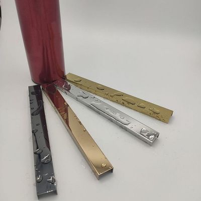 Bom preço Perfil de aço inoxidável da guarnição U V da telha de JIS decorativo com chapeamento da cor on-line