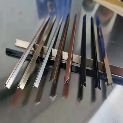 Bom preço 0.65mm espessura 304 azulejos de aço inoxidável Trim com tamanho personalizado para proteção de parede e piso on-line