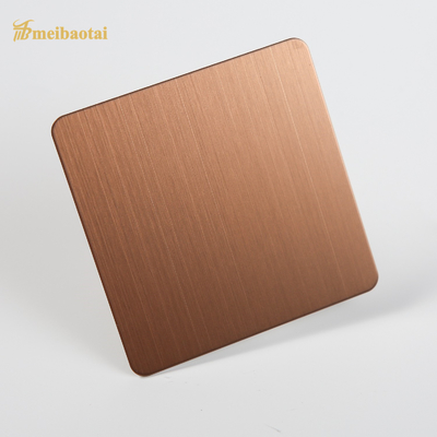 Categoria de aço inoxidável da folha 201 da linha fina do revestimento da cor de Brown Rose Gold PVD