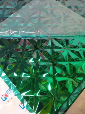 Bom preço 3D gravou a folha de aço inoxidável decora para os pés da parede 4x8 on-line