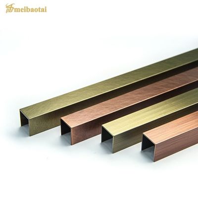 Bom preço Borda de canto exterior de Inox 304 de bronze de aço inoxidável da cor de cobre do perfil de 8FT U on-line