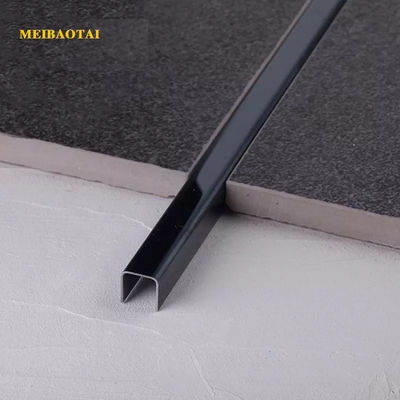 Bom preço perfis decorativos pretos da guarnição 304 em forma de u de aço inoxidável da telha de 8mm on-line