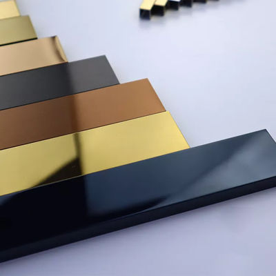 Bom preço Lâmina de cabelo espelho azulejos de aço inoxidável Corner Trim Decoração China fábrica on-line
