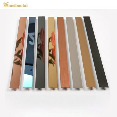 Bom preço 2438mm aço inoxidável efeito de azulejo Trim 304 aço inoxidável azulejo tira on-line