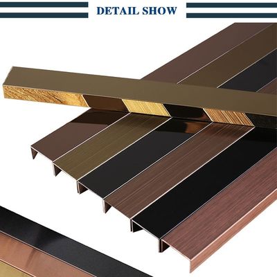 PVD Color Coated 304 de aço inoxidável U Form Tile Trim com 12 mm de largura para aplicações decorativas