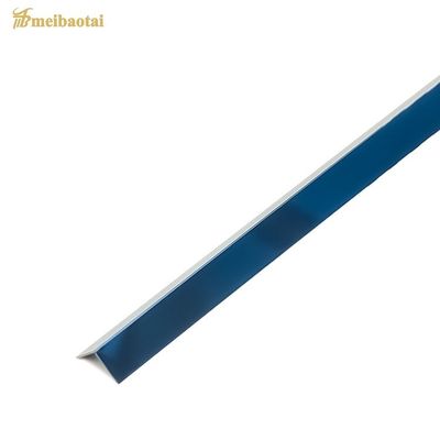 Revestimento de Aço Inoxidável com Cor PVD em Forma de L para Cantos de Azulejo, Comprimento 2438mm, Anti-impressão Digital, Perfil de Canto
