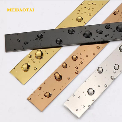 Impressão digital das tiras táteis 12mm de aço inoxidável decorativas do espelho anti