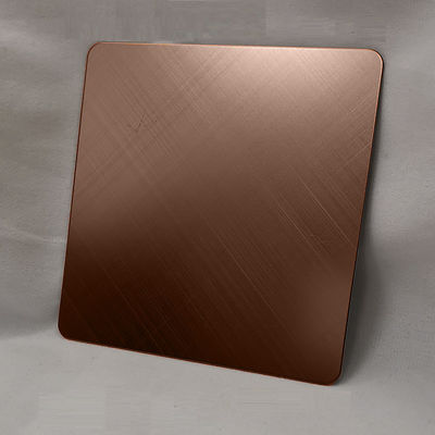 Bom preço Folha de aço inoxidável 304 de linha de cabelo com revestimento de cor marrom e espessura de 0,65 mm para aplicações de cozinha on-line