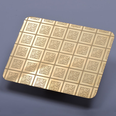 AISI gravou a chapa de aço 201 de Stianless 304 espelho super do ouro 8k da cor de Pvd
