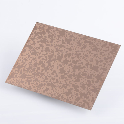 Padrão da chapa de aço AISI de SS304 0.8MM Rose Gold Mirrror Etched Stainless