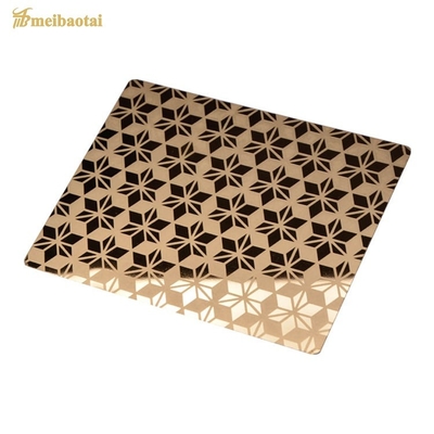 Gravação de aço inoxidável folha decorativa quatro pés 1,0 mm