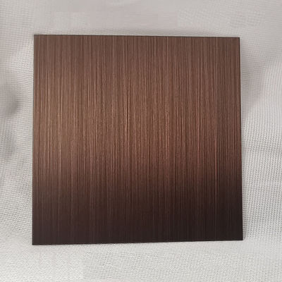 Anti Bronze 304 Grade Hairline Chapa de aço inoxidável com AFP Finish para decoração arquitetônica