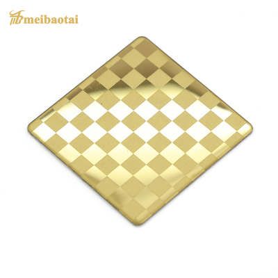 8K ouro espelho gravura chapa de aço inoxidável placa SS laminada a frio