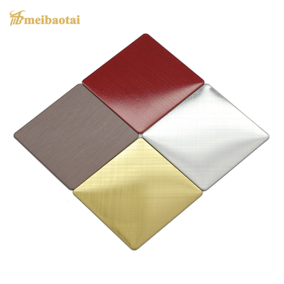 a linha fina de aço inoxidável da cor vermelha da folha da espessura de 0.75mm escovou o fogão de arroz decorativo