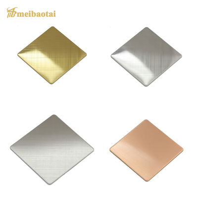 Bom preço 0.55mm espessura 304 Grau Hairline chapa de aço inoxidável 1219x2438mm para painéis de elevador on-line