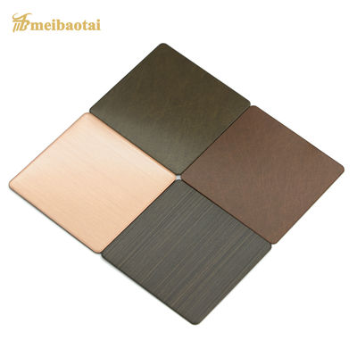 Bom preço Chapa metálica de aço inoxidável decorativa de cobre antiga vibração limpada com jato de areia on-line
