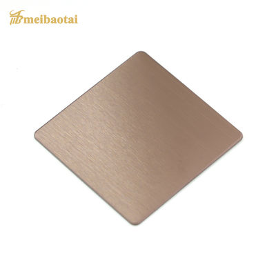 Bom preço Chapa Decorativa de Aço Inoxidável com Acabamento Fosco Dourado Rosa, Tamanho 4x8, Espessura 0.65mm, Revestida por PVD on-line