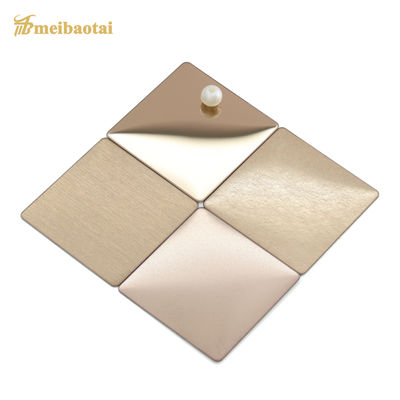 Bom preço Espessura de aço inoxidável da folha 4x8 0.65mm de Rose Golden Matte Finish Decorative on-line