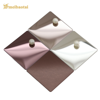 Espessura de aço inoxidável decorativa da folha 4x8 0.6mm do revestimento do espelho