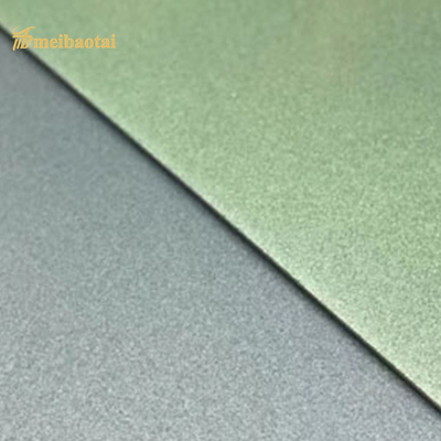 Folha de aço inoxidável limpada com jato de areia de prata ss304 201 1219x2438mm da cor verde