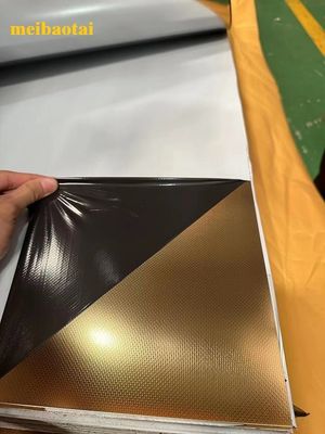 Bom preço Folha de aço inoxidável em relevo de linho de ouro polido com padrão on-line