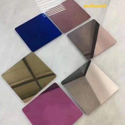 Bom preço Revestimento de espelho 304/201 Chapa de aço inoxidável 1219x2438mm para aplicações decorativas on-line