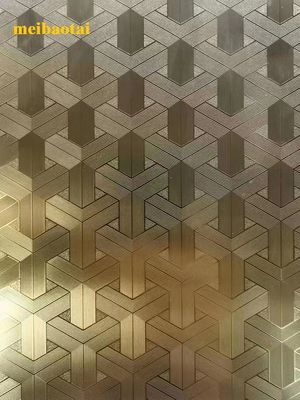 Bom preço DIN 0,95 mm Thk Espelho de ouro gravado folha de aço inoxidável para exterior on-line