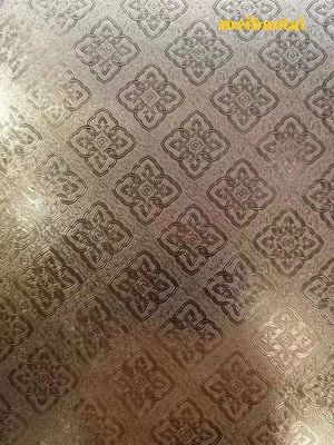 Folha de aço inoxidável gravada com espessura de 1 mm conforme com o padrão DIN