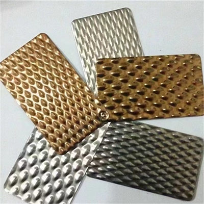Parede estampada em 3D 304 chapa de aço inoxidável forma plana padrão ASTM