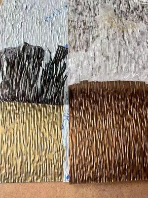 Lata de aço inoxidável em relevo 4x8 pés para decoração de balcão