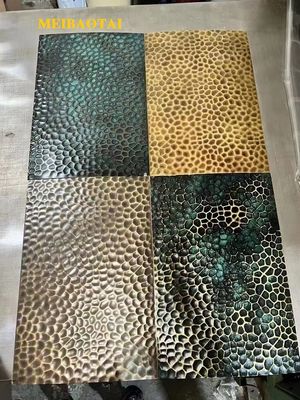 Bom preço 4*8FT Folha em relevo de aço inoxidável de cor antiga espessura 0,85 mm on-line