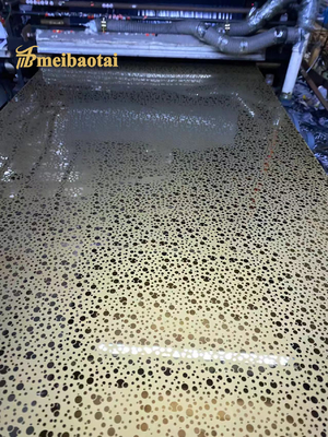 Folha de aço inoxidável com padrão de cliente gravado em espelho de ouro