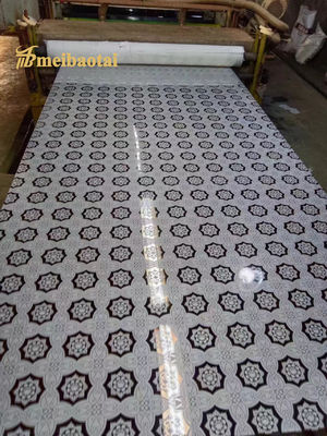 Bom preço Chapa de Aço Inoxidável com Acabamento Espelhado Dourado Gravado 0,95mm de Espessura 1219x2438mm para Decoração de Elevador on-line