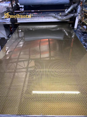 Espelho de ouro gravura sustentavel 8K superfície laminada a frio chapa de aço inoxidável para aplicações decorativas