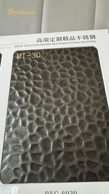 Folha estampada decorativa de aço inoxidável 304 com PVD Color Coated Honeycomb Design em 1219x2438mm Tamanho