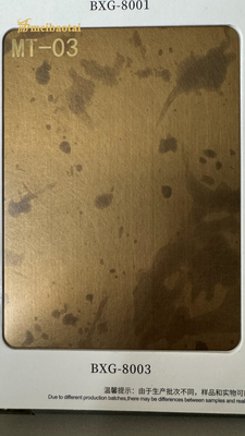 Nova linha de cabelo de estilo bronze cor de chapa de aço inoxidável placa de decoração