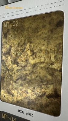 Bom preço SS201 304 0.8MM Imitação de latão Folha de aço inoxidável de cor placa de hotel de decoração on-line