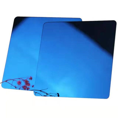 Bom preço 4*8FT Blue Mirror Pvd Color Coating Plaque de aço inoxidável Plaque de decoração on-line