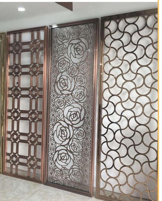 Bom preço Divididor de sala de aço inoxidável personalizável com corte a laser de padrão elegante on-line