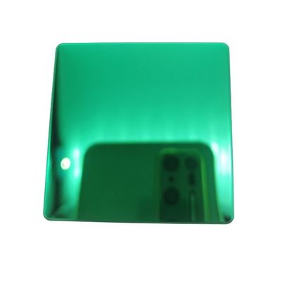 Chapa de Aço Inoxidável com Espelho Verde PVD Grau 304/201 Chapa Decorativa Padrão EN