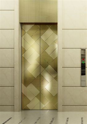 Espelho de ouro gravado em 304 chapa de aço inoxidável 1219x2438mm com 70 microns de PVC para aplicações de elevador