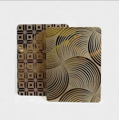Folha gravada de aço inoxidável AISI Standard 304 1219x3048mm para aplicações decorativas