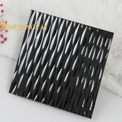 5WL espelho preto estampado 304 201 chapa metálica de aço inoxidável