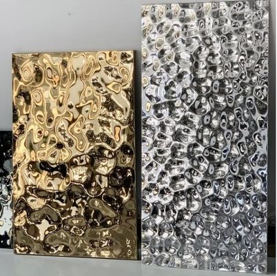 Bom preço Chapa de Aço Inoxidável com Revestimento de Cor PVD em Ondas de Água com 0,65mm de Espessura e Padrão ASTM para Aplicações Decorativas on-line