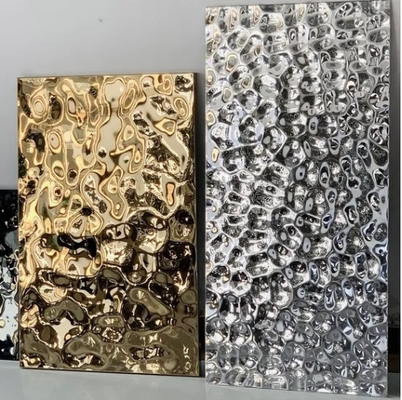 Chapa de Aço Inoxidável com Efeito Ondulado (Prata/Ouro/Água) para Várias Opções de Cores
