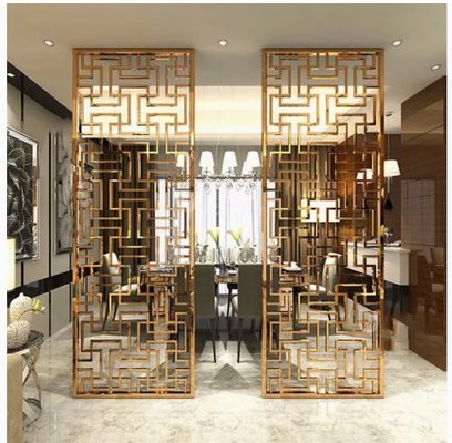Bom preço Espelho de ouro divisor de quarto de aço inoxidável decoração hotel, salas de estar on-line