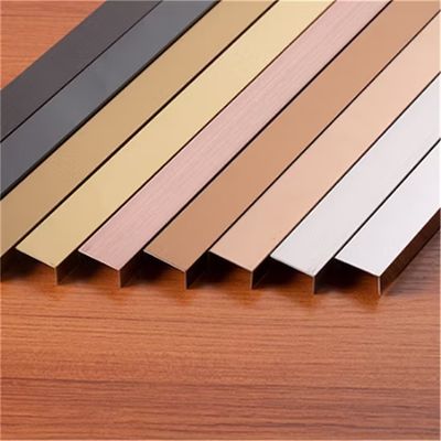 304 aço inoxidável U Profile Tile Trim com 0,65 mm de espessura para bordas duráveis