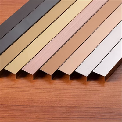 Fabricante Perfil U 304 Aço Inoxidável Guarnição de Azulejo Guarnição U para Azulejo