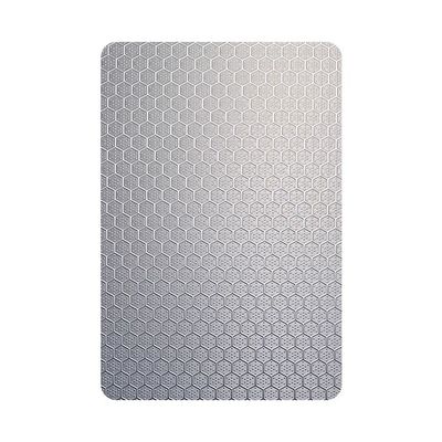 Chapa de aço inoxidável em relevo de prata polida 0,85 mm de espessura com borda de fenda para parede e teto decorativos