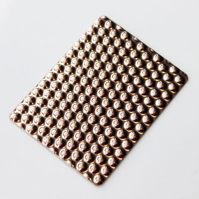 Chapa Decorativa de Aço Inoxidável Estampada em Ouro Rosé